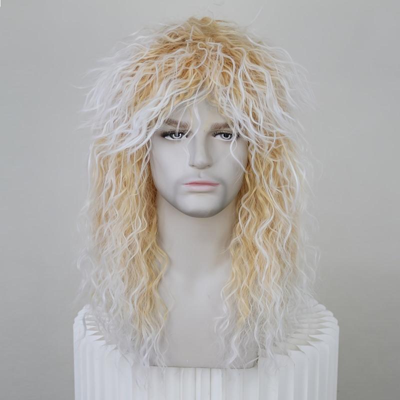 Brown Mixed Wavy Synthetic Cosplay Wig For Party Halloween