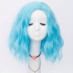 Gray Short Wave Natural Hair Wig with Bangs
