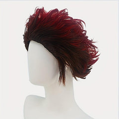 Halloween Cosplay Wine Red Short Curly Wave Wig