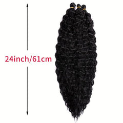Deep Wave Crochet Hair 3 Pack 60-96 cm Natural Wavy Braiding Curly Crochet Hair
