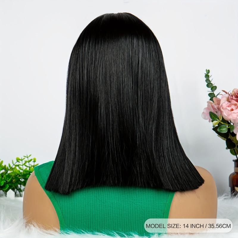 Bob Cut Synthetic Wig 180 Density for Beginners
