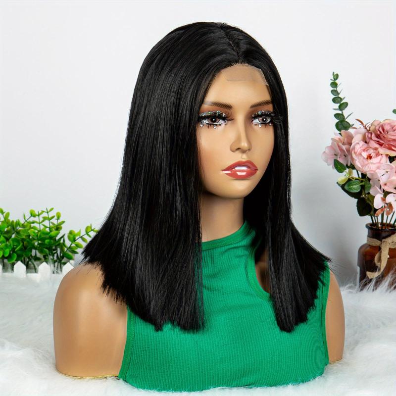 Bob Cut Synthetic Wig 180 Density for Beginners