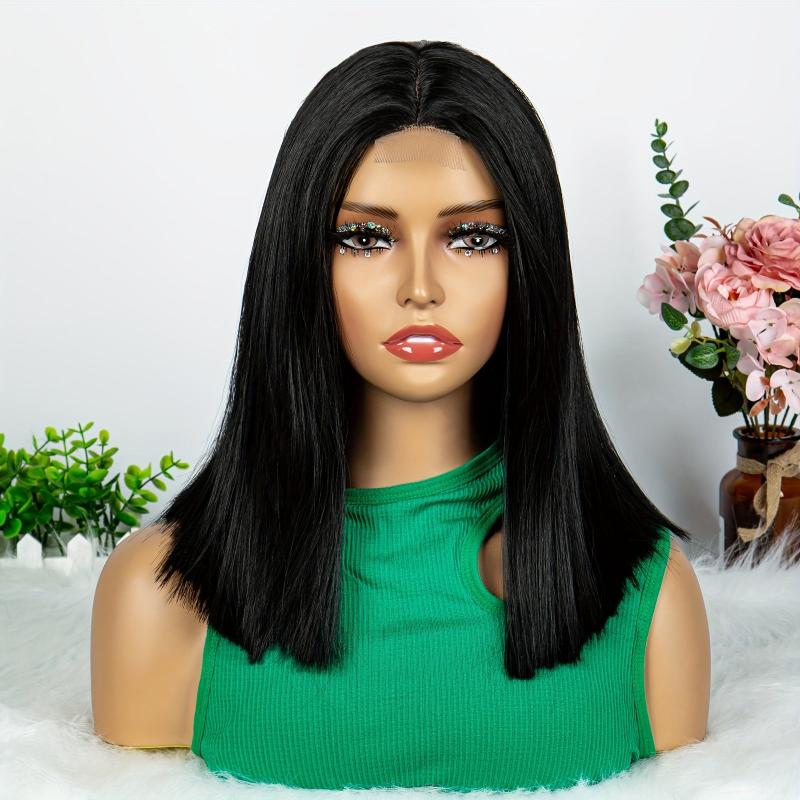 Bob Cut Synthetic Wig 180 Density for Beginners