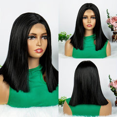 Bob Cut Synthetic Wig 180 Density for Beginners