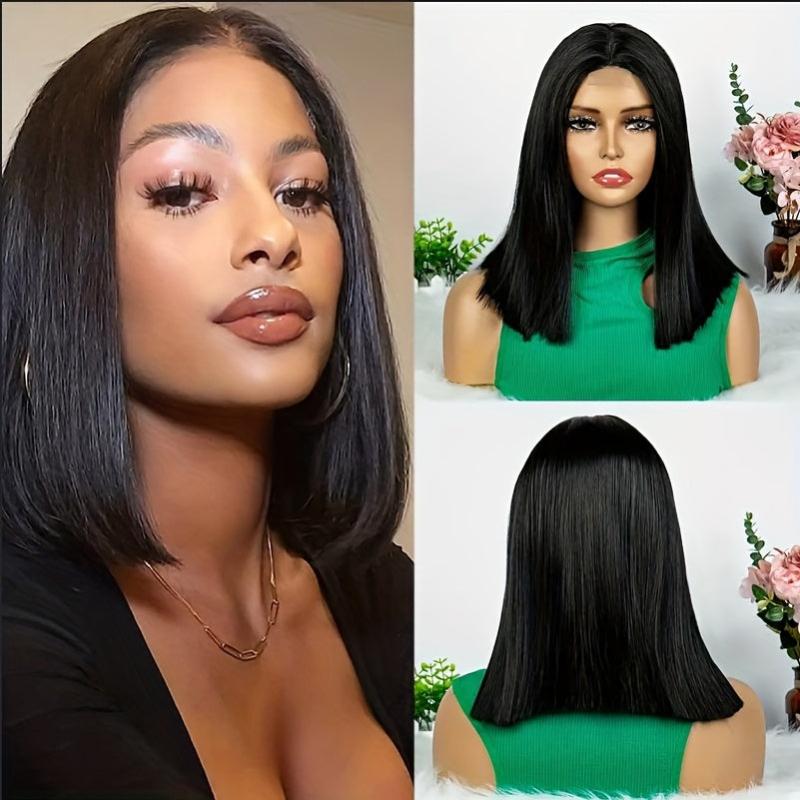 Bob Cut Synthetic Wig 180 Density for Beginners