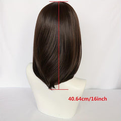 Layered Medium Long Straight Bob Cut Wig Synthetic Wig Heat Resistant