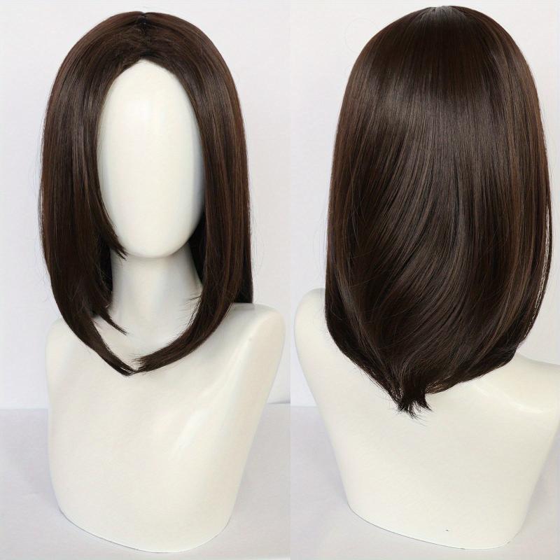 Layered Medium Long Straight Bob Cut Wig Synthetic Wig Heat Resistant