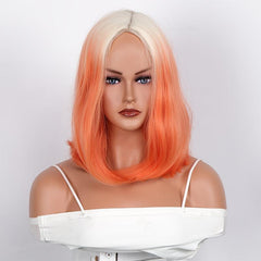 Medium Long Curly Bob Synthetic Wig for Women