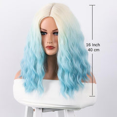 Medium Long Curly Bob Synthetic Wig for Women
