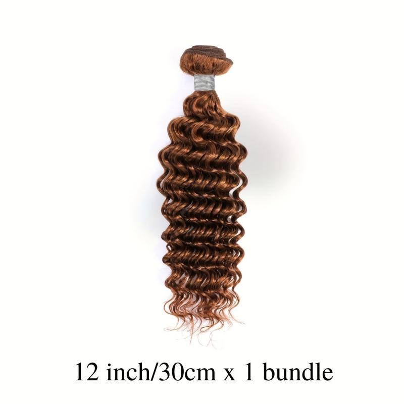 Reddish Brown Deep Wave Bundles 33B Colored Human Hair Weaves