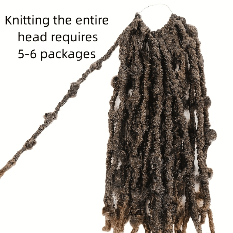 Butterfly Locks Braids Hair Pieces Synthetic Crochet Hair Extensions