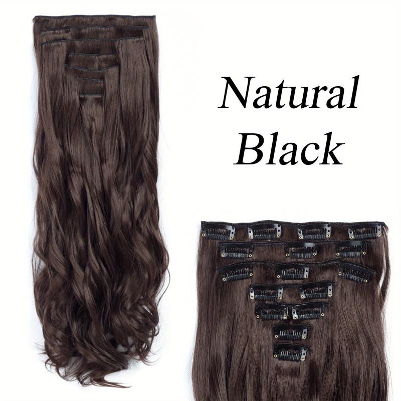 Long Curly Clip In Hair Pieces Synthetic Hair Extensions For Women