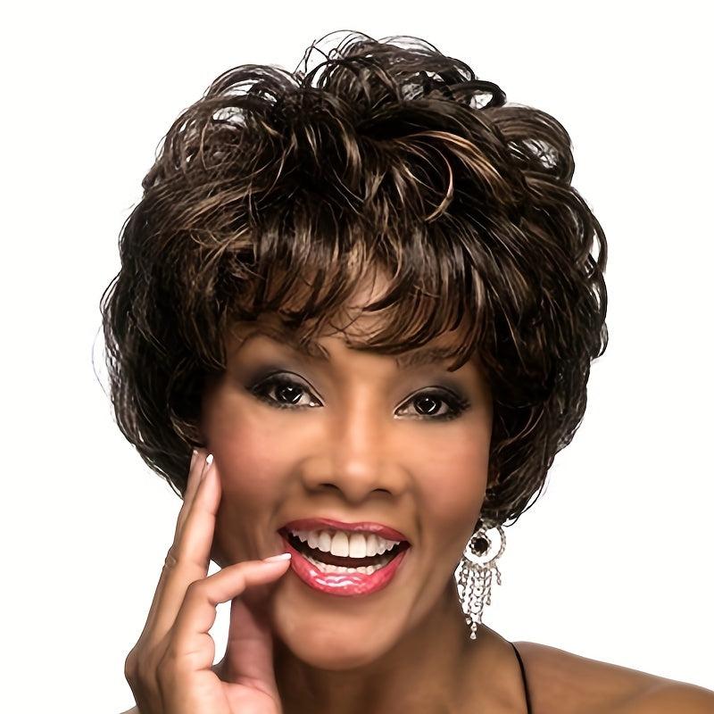 Short Curly Synthetic Wig Ombre Natural Style