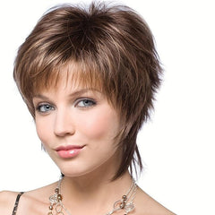 Short Curly Synthetic Wig Ombre Natural Style