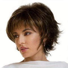 Short Curly Synthetic Wig Ombre Natural Style