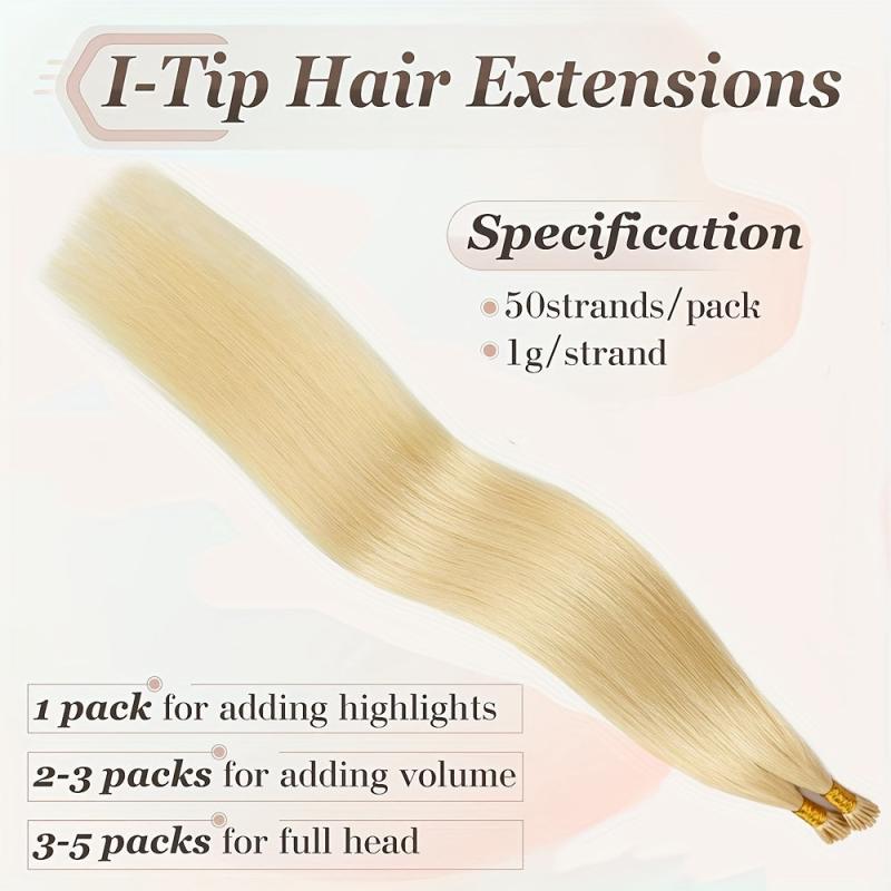 613 Bleach Blonde Pre Bonded Human Hair Extensions