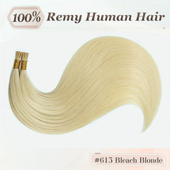 613 Bleach Blonde Pre Bonded Human Hair Extensions