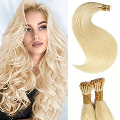 613 Bleach Blonde Pre Bonded Human Hair Extensions