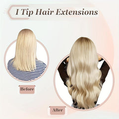 613 Bleach Blonde Pre Bonded Human Hair Extensions