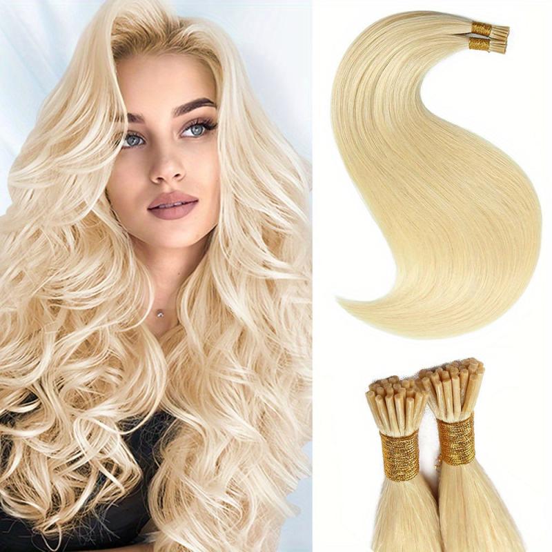 613 Bleach Blonde Pre Bonded Human Hair Extensions