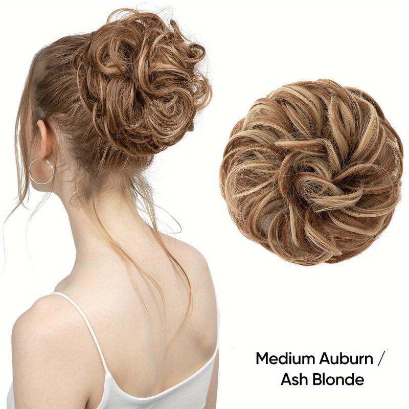 Messy Curly Synthetic Hair Updo for Women and Girls