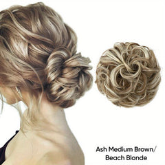 Messy Curly Synthetic Hair Updo for Women and Girls