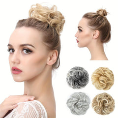 Messy Curly Synthetic Hair Updo for Women and Girls