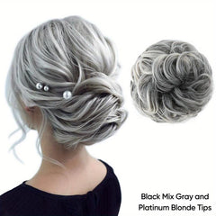 Messy Curly Synthetic Hair Updo for Women and Girls