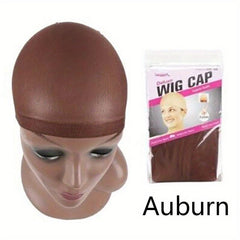 8pcs Light Brown Stocking Wig Cap Elastic Breathable Invisible Wig Cap