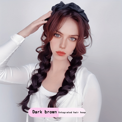 8 Cm Wavy Curly Hair Extensions Headband Seamless Synthetic Fiber Women