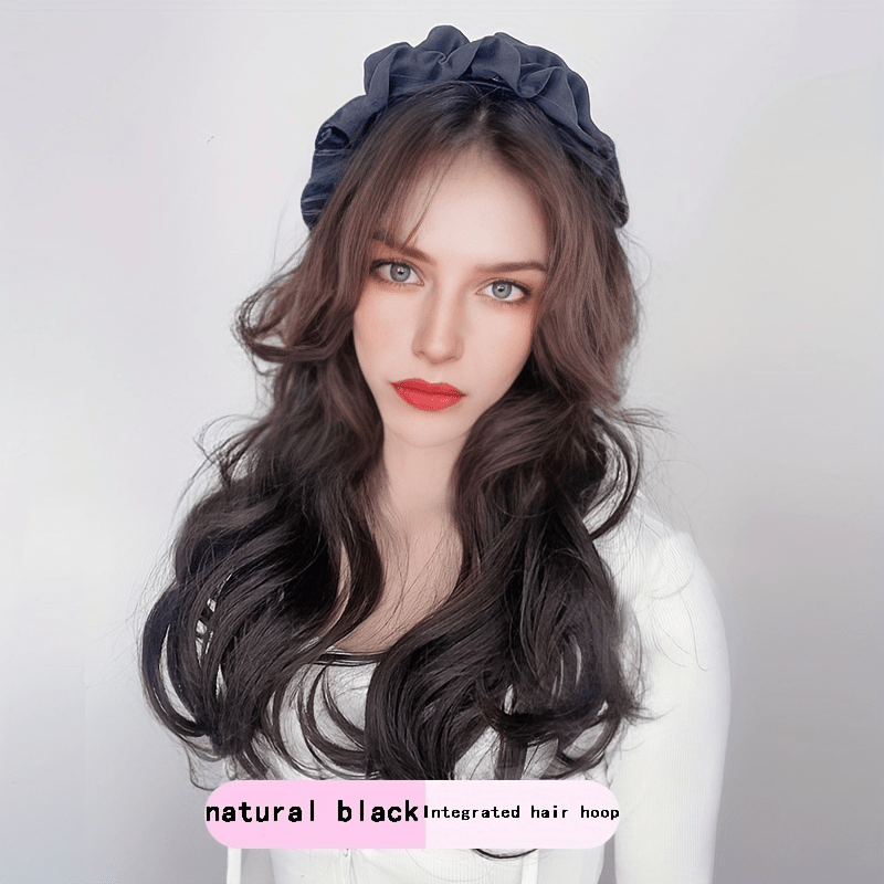 8 Cm Wavy Curly Hair Extensions Headband Seamless Synthetic Fiber Women