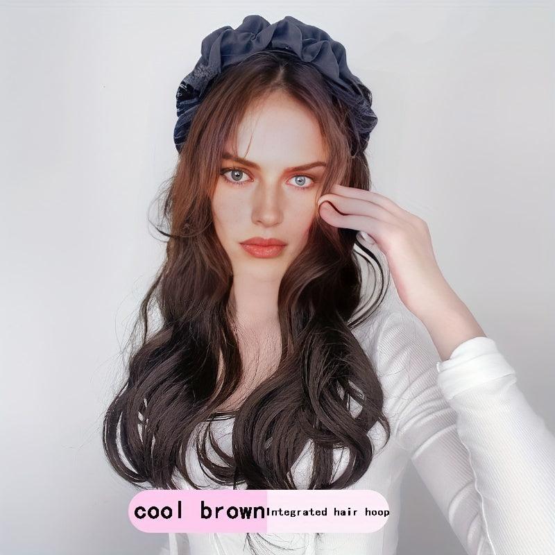 8 Cm Wavy Curly Hair Extensions Headband Seamless Synthetic Fiber Women