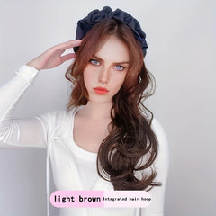 8 Cm Wavy Curly Hair Extensions Headband Seamless Synthetic Fiber Women