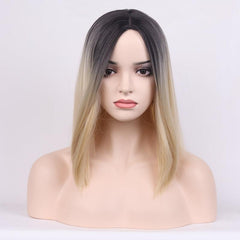 Short Curly Bob Cut Wig With Bangs Synthetic Wig Heat Resistant