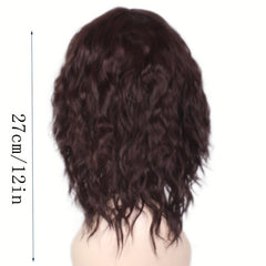 Short Curly Bob Cut Wig With Bangs Synthetic Wig Heat Resistant