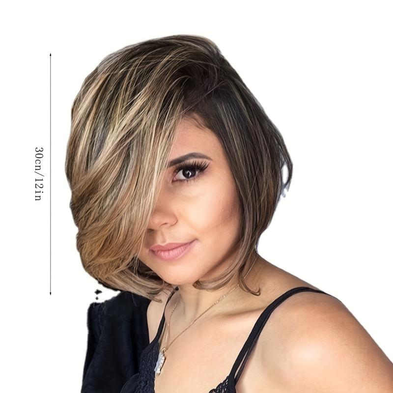 30 48 Cm Ombre Curly Wavy Short Synthetic Wig for Women