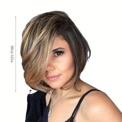 30 48 Cm Ombre Curly Wavy Short Synthetic Wig for Women