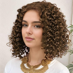 Fluffy African Short Curly Hair Synthetic Wig