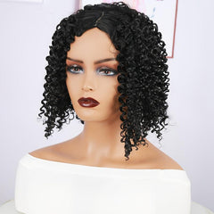 Fluffy African Short Curly Hair Synthetic Wig