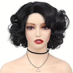 Short Wavy Curly Bob Wig for Daily Party