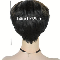 Short Curly Bob Cut Wig Pixie Cut Wig With Bangs Mullet Wig