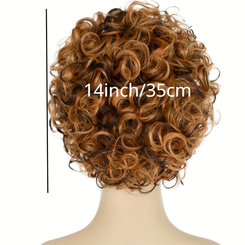 Short Curly Bob Cut Wig Pixie Cut Wig With Bangs Mullet Wig