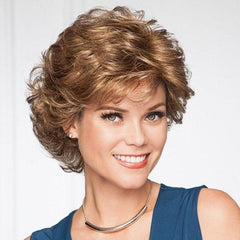 Short Curly Bob Cut Wig Pixie Cut Wig With Bangs Mullet Wig