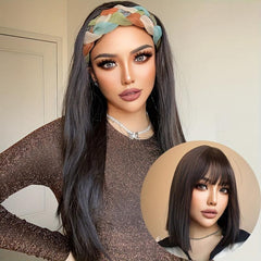 Brown Headband Wig Synthetic Headband Wigs For Women