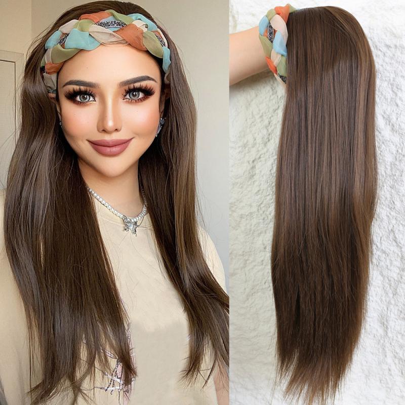 Brown Headband Wig Synthetic Headband Wigs For Women