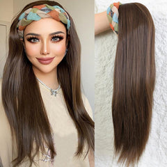 Brown Headband Wig Synthetic Headband Wigs For Women