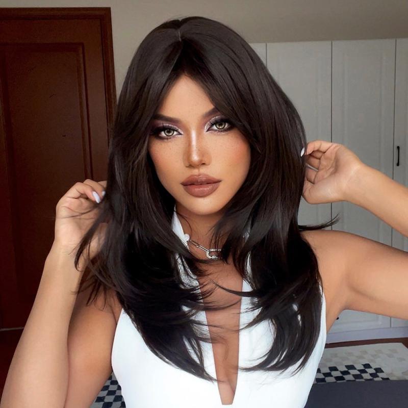 24 Inch Long Wavy Synthetic Wig for Women