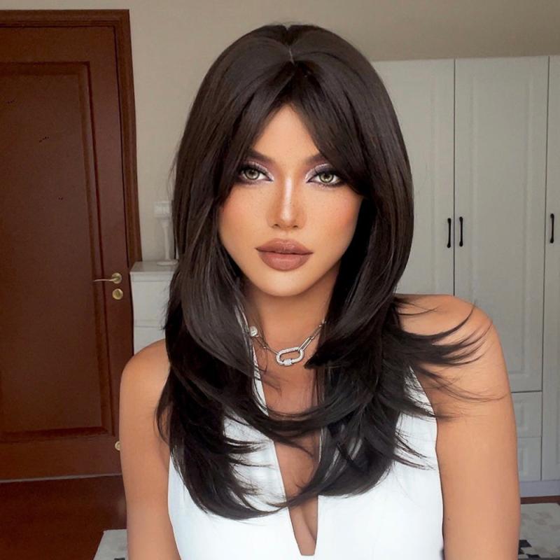 24 Inch Long Wavy Synthetic Wig for Women
