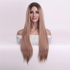 Long Straight Synthetic Wig Heat Resistant For Daily Use Party