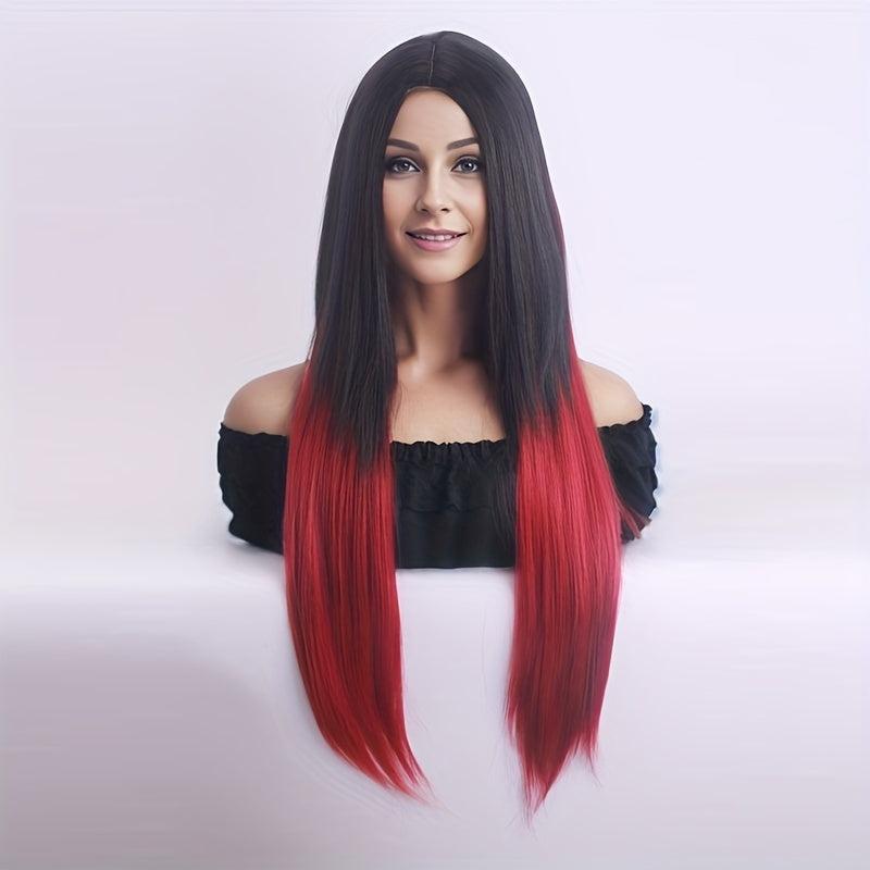 Long Straight Synthetic Wig Heat Resistant For Daily Use Party